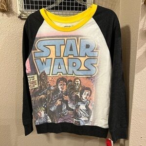 Star Wars comic black and yellow collard sweater